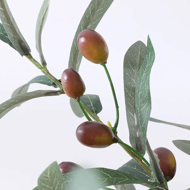 Olive Green Silk Artificial Leaf Branches
