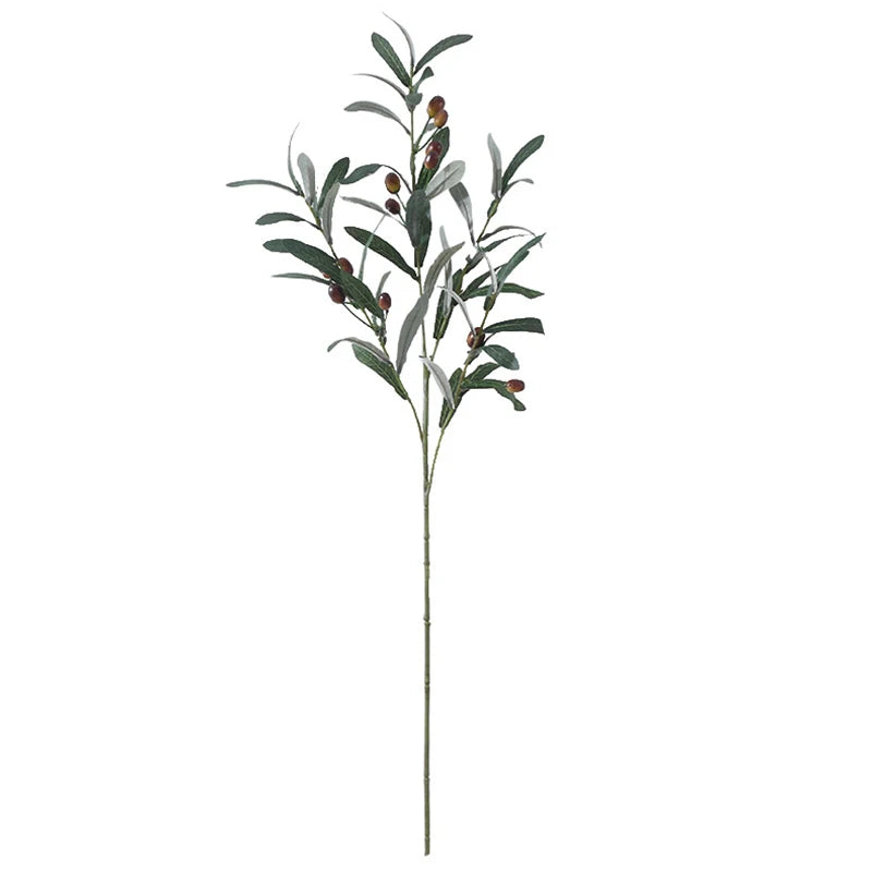 Olive Green Silk Artificial Leaf Branches