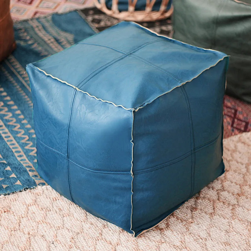 Moroccan Artificial Leather Stool