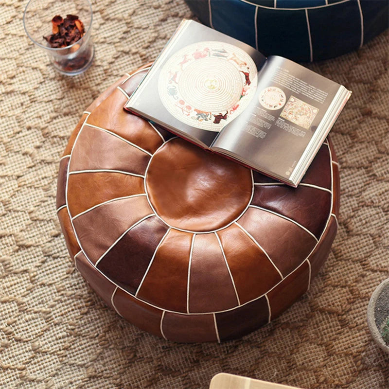 Moroccan Artificial Leather Stool