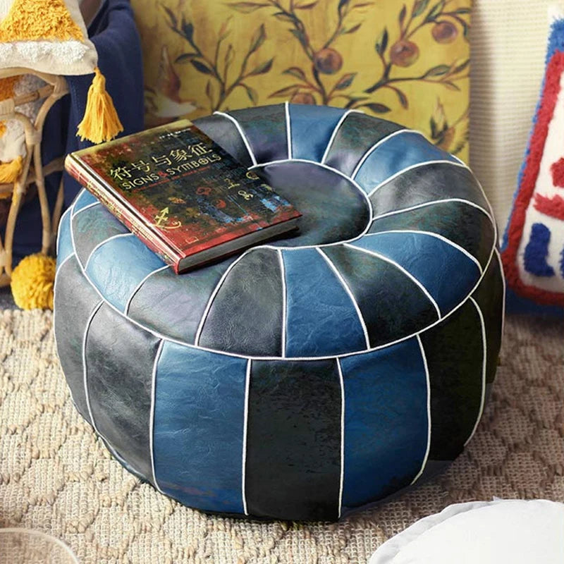 Moroccan Artificial Leather Stool