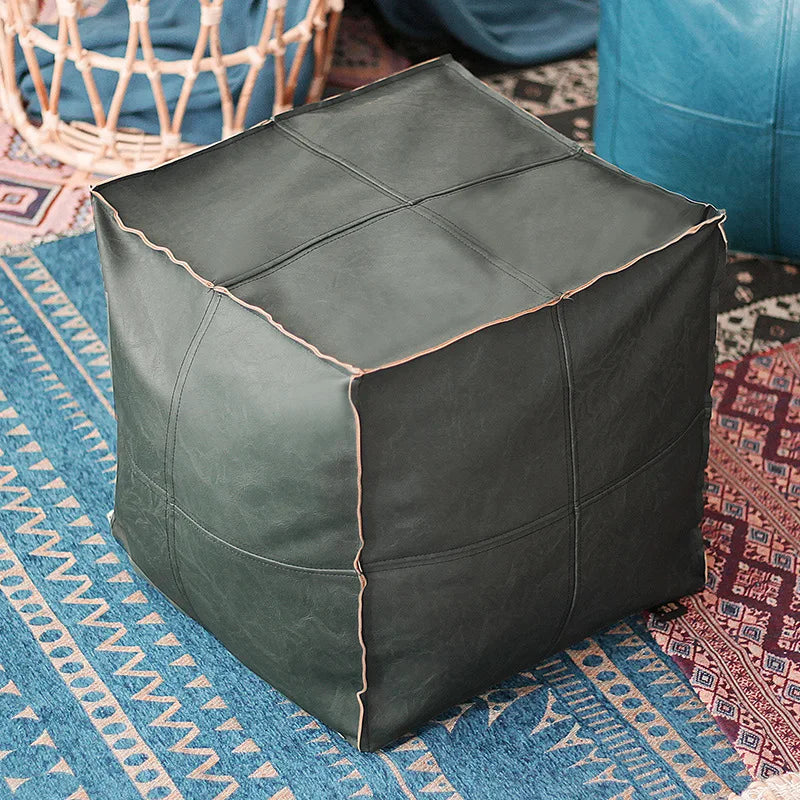 Moroccan Artificial Leather Stool