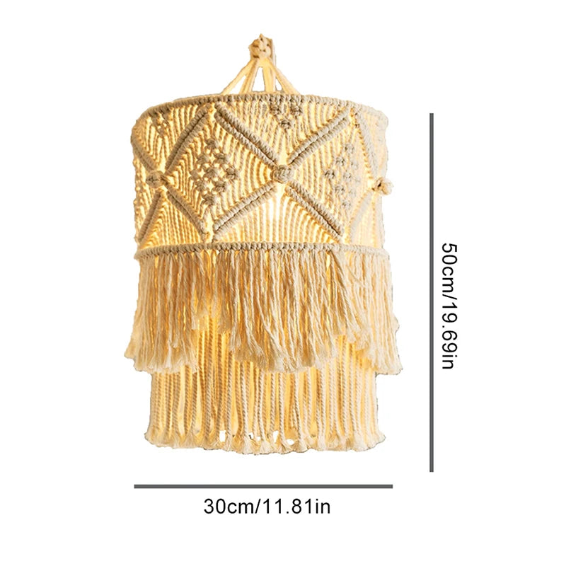 Nordic Macrame Woven Tapestry Lampshade Cover