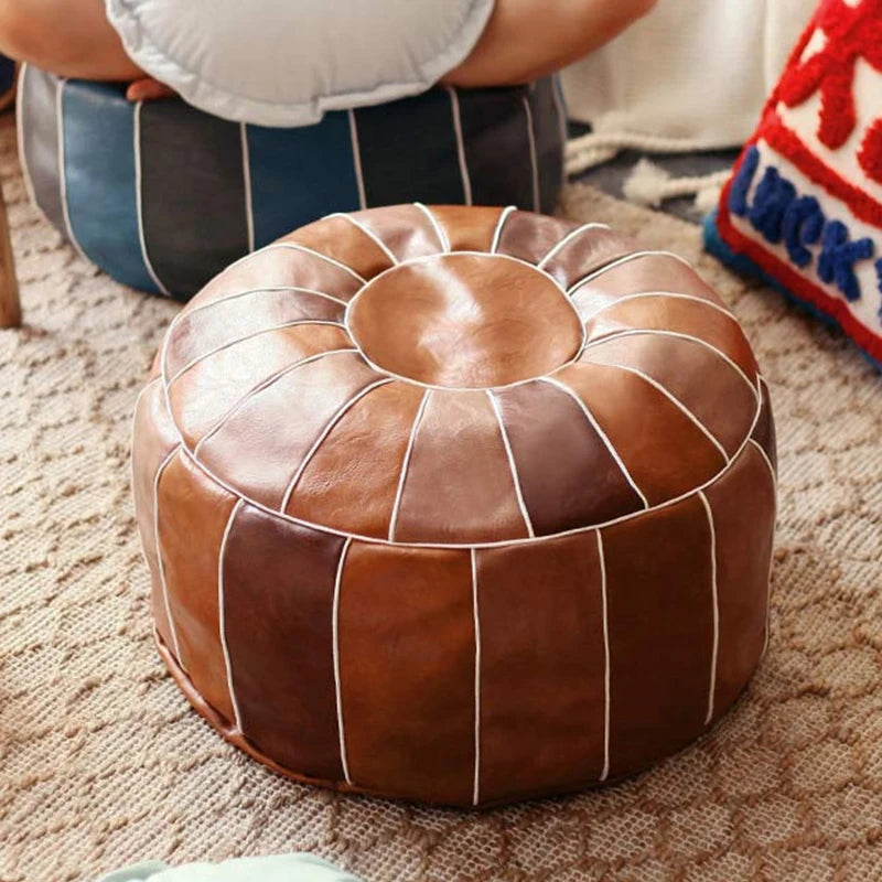 Moroccan Artificial Leather Stool