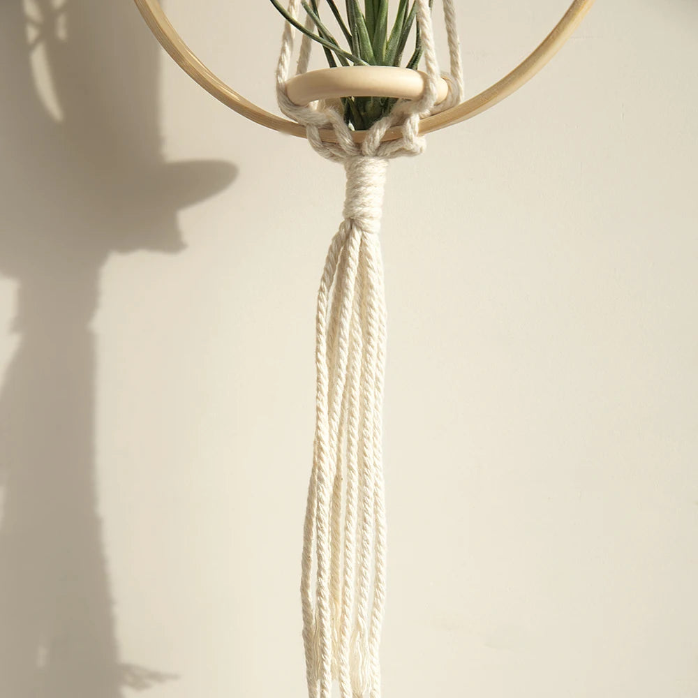 Boho Macrame Air Hanging Planter Holder