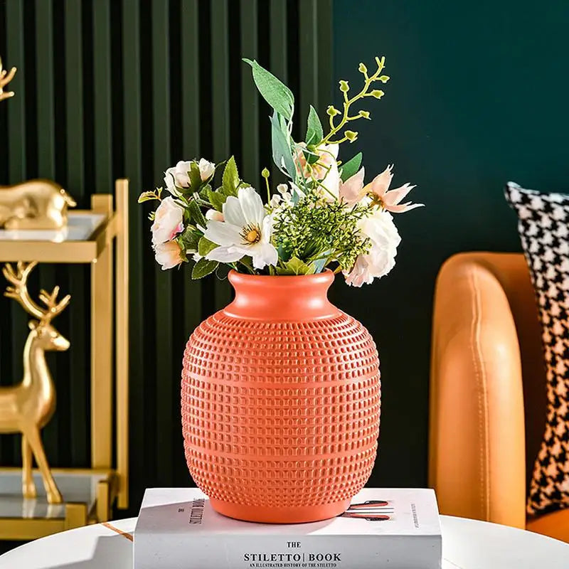 Ceramic Look Flower Vase: Unbreakable Minimalist