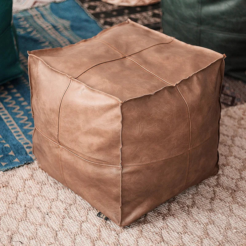 Moroccan Artificial Leather Stool