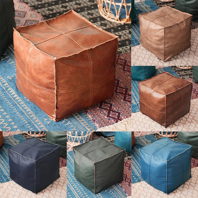 Moroccan Artificial Leather Stool