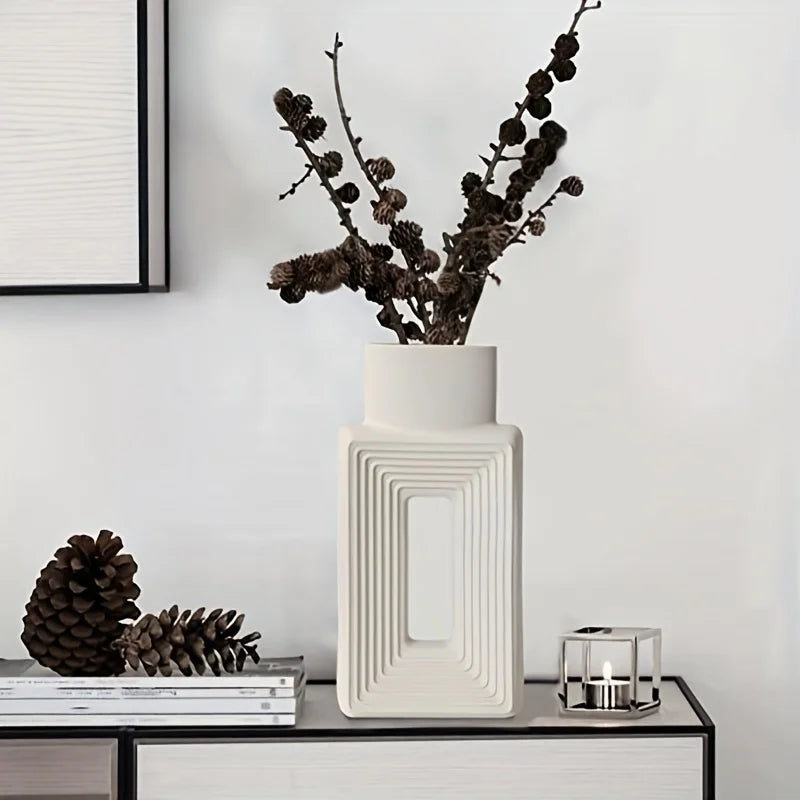 Square Vase Rustic Minimalist Nordic Style