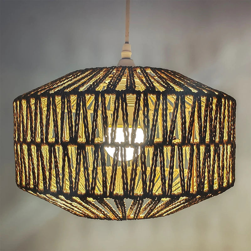 Handwoven Retro Boho Lampshade