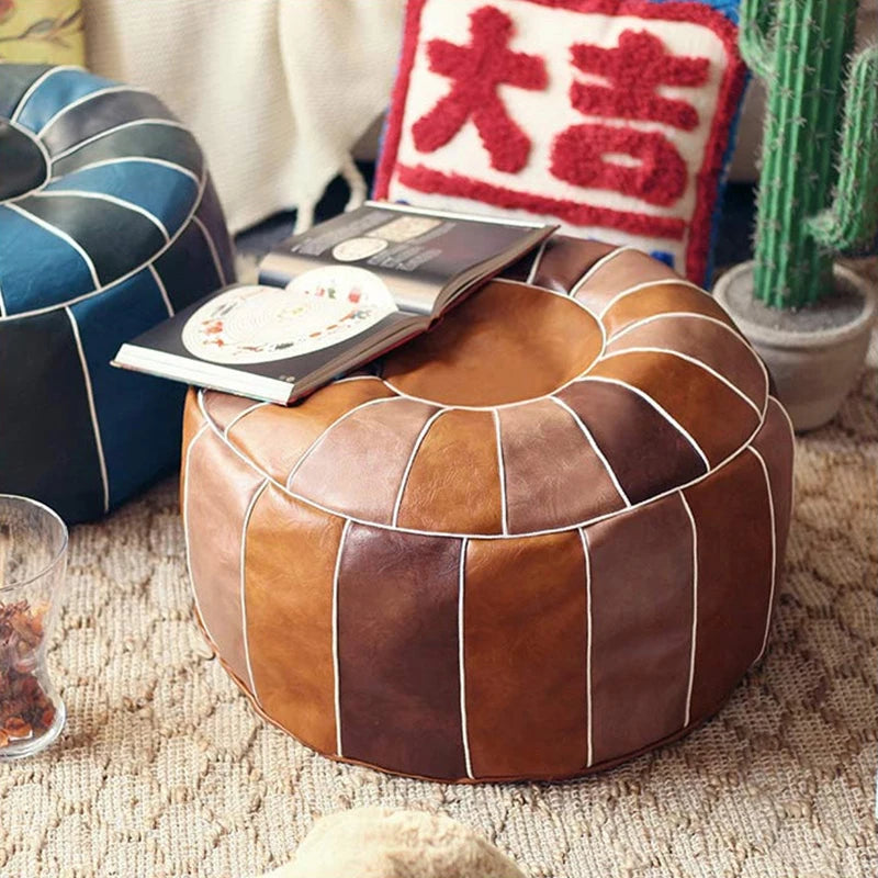 Moroccan Artificial Leather Stool