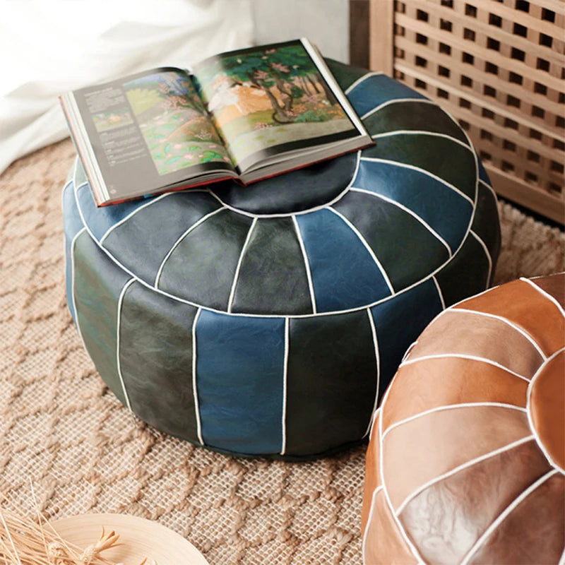 Moroccan Artificial Leather Stool