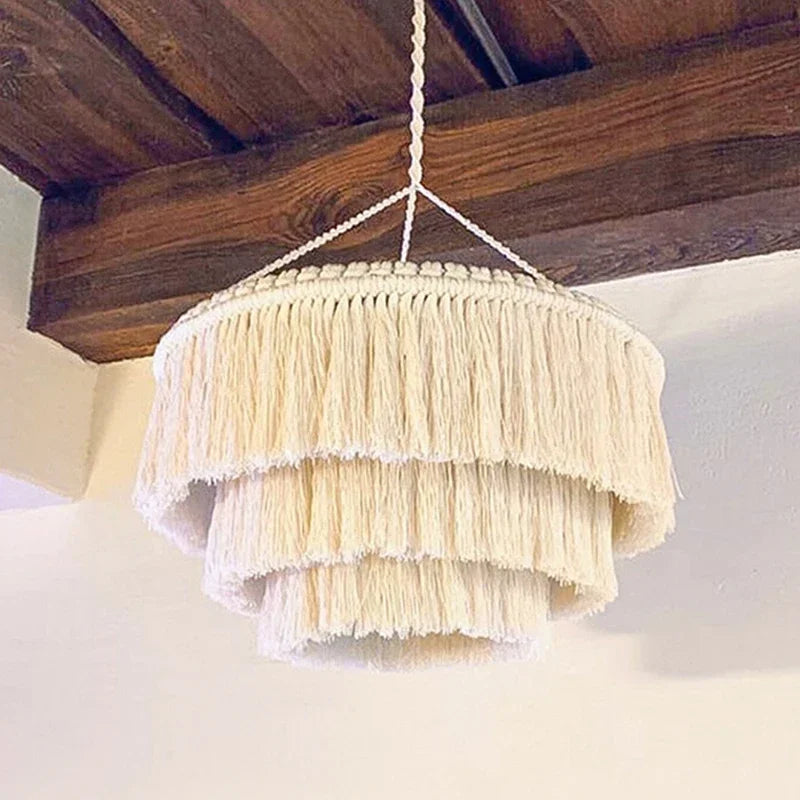 Nordic Macrame Lampshade Ceiling Pendant Light