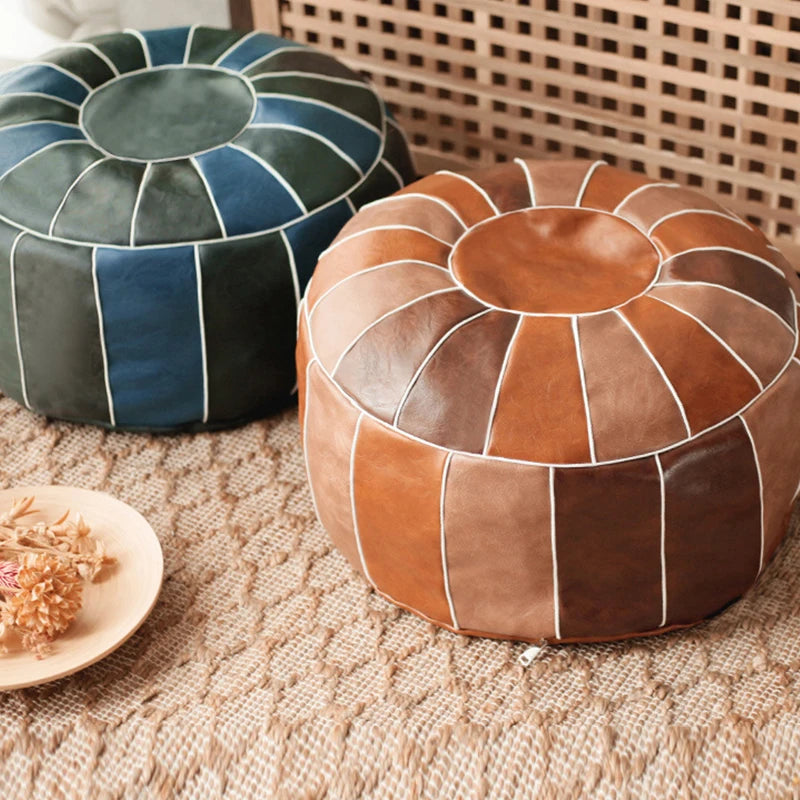 Moroccan Artificial Leather Stool