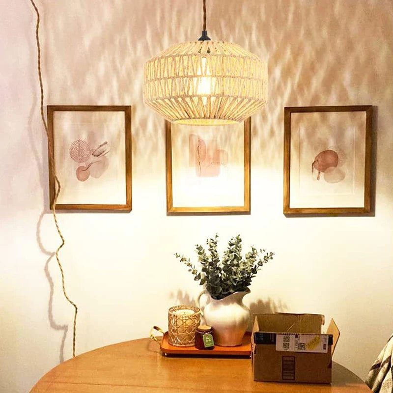 Handwoven Retro Boho Lampshade