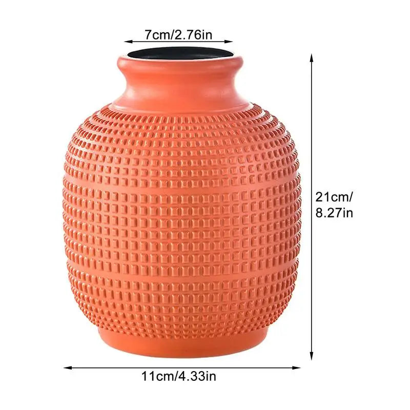 Ceramic Look Flower Vase: Unbreakable Minimalist