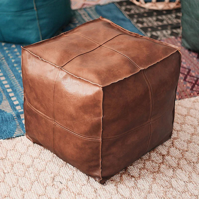 Moroccan Artificial Leather Stool
