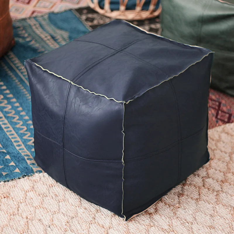 Moroccan Artificial Leather Stool