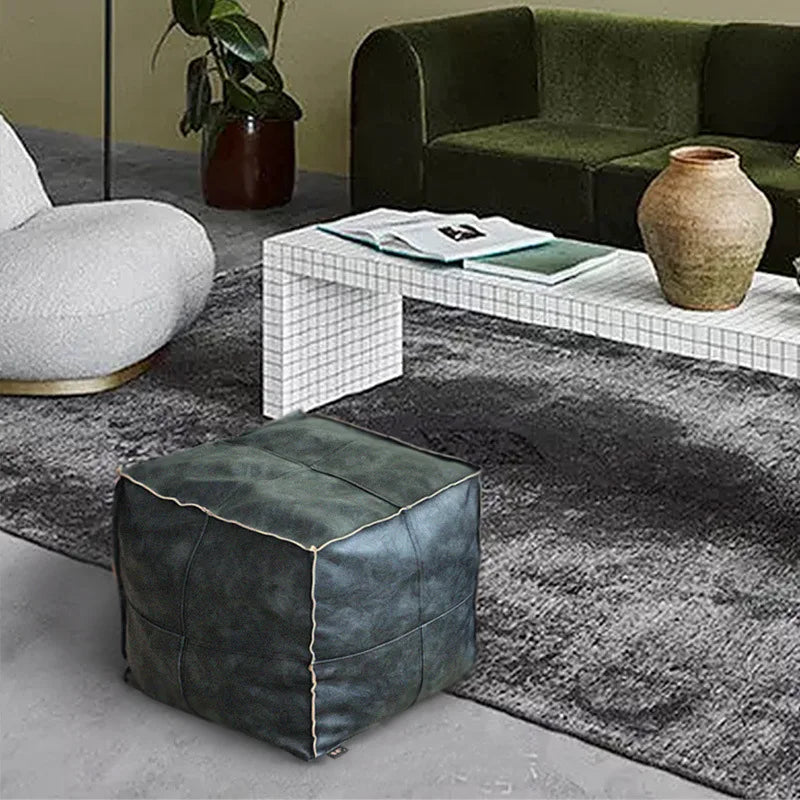 Moroccan Artificial Leather Stool