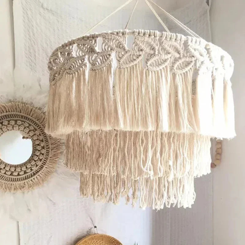 Nordic Macrame Lampshade Ceiling Pendant Light