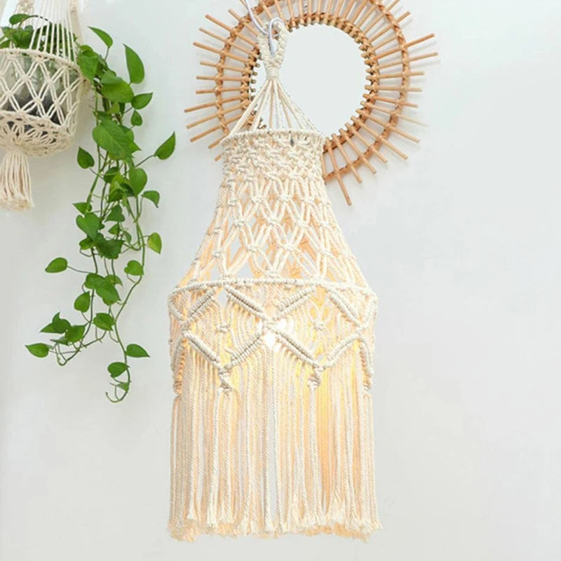Nordic Macrame Woven Tapestry Lampshade Cover