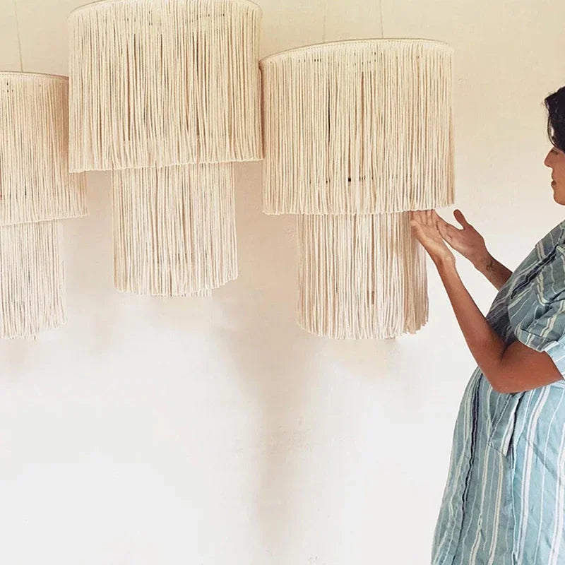 Nordic Macrame Lampshade Ceiling Pendant Light