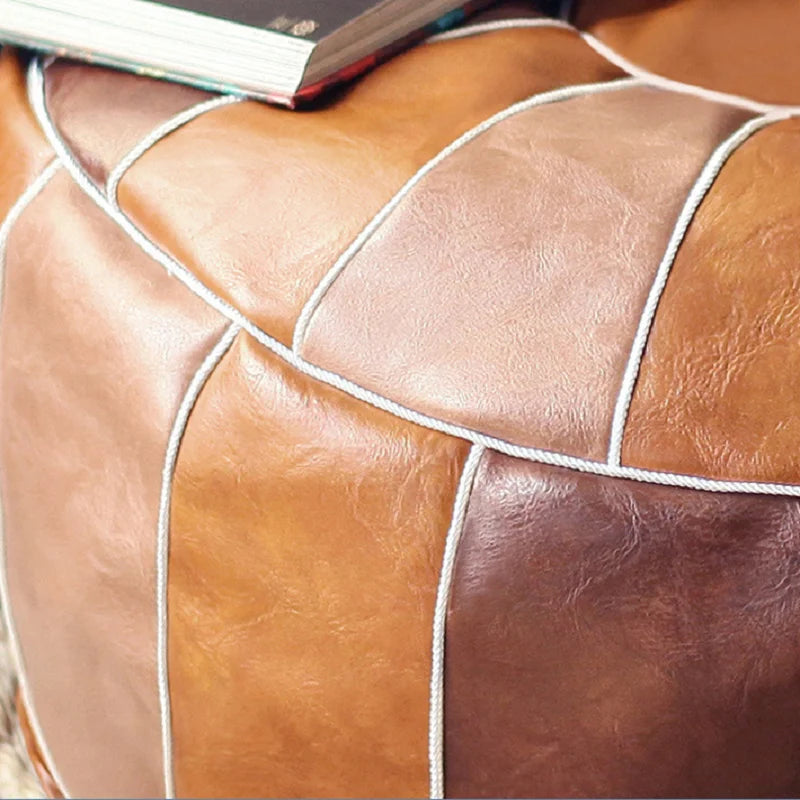 Moroccan Artificial Leather Stool