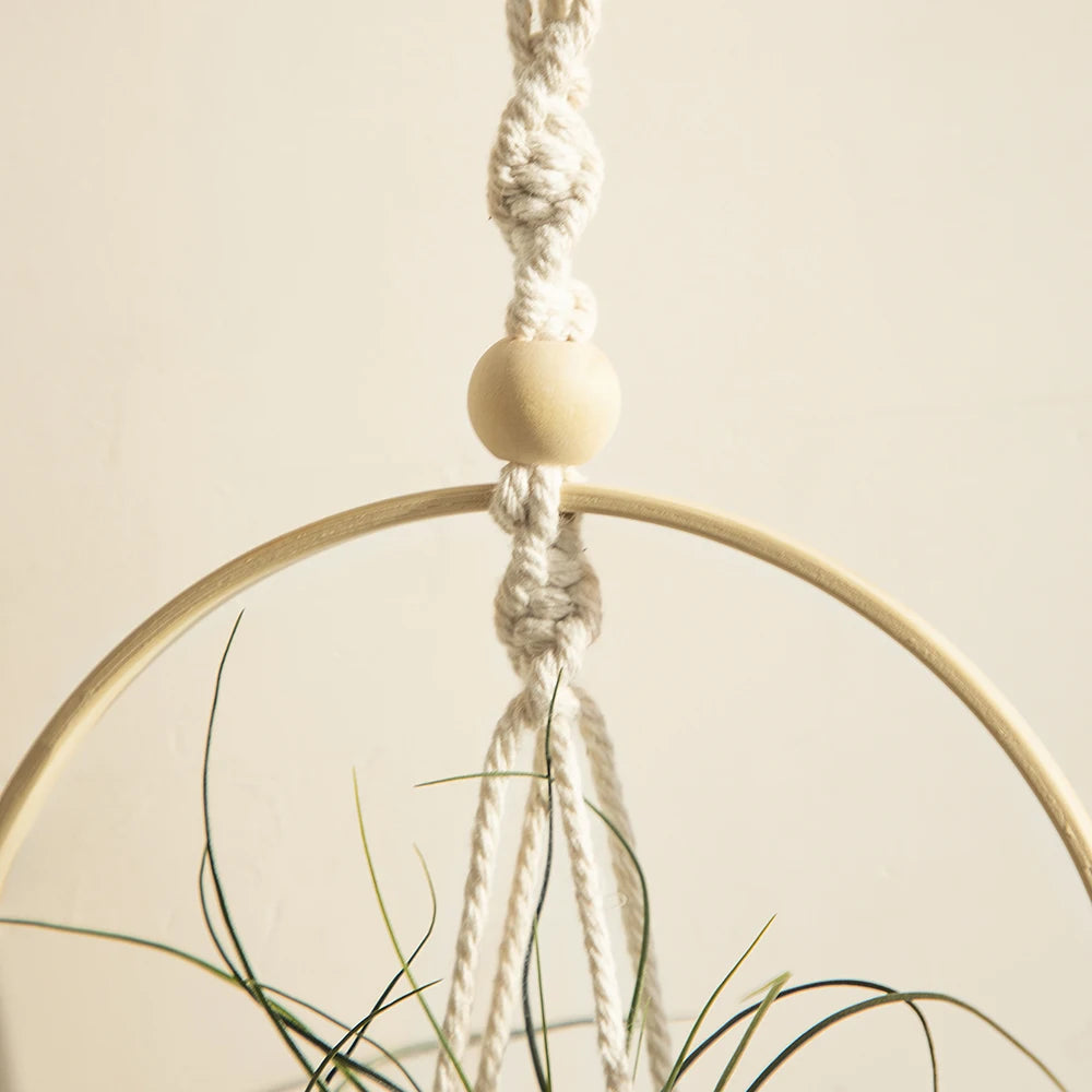 Boho Macrame Air Hanging Planter Holder