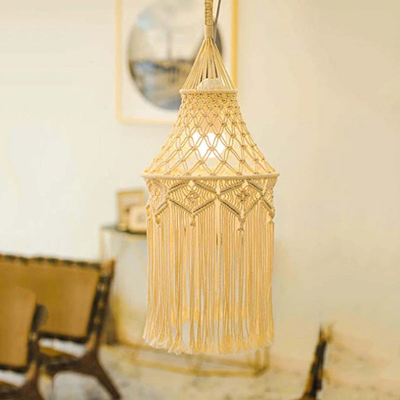 Nordic Macrame Woven Tapestry Lampshade Cover