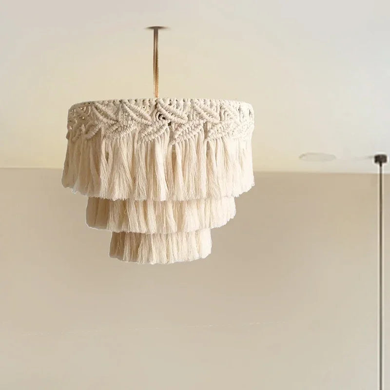 Nordic Macrame Lampshade Ceiling Pendant Light