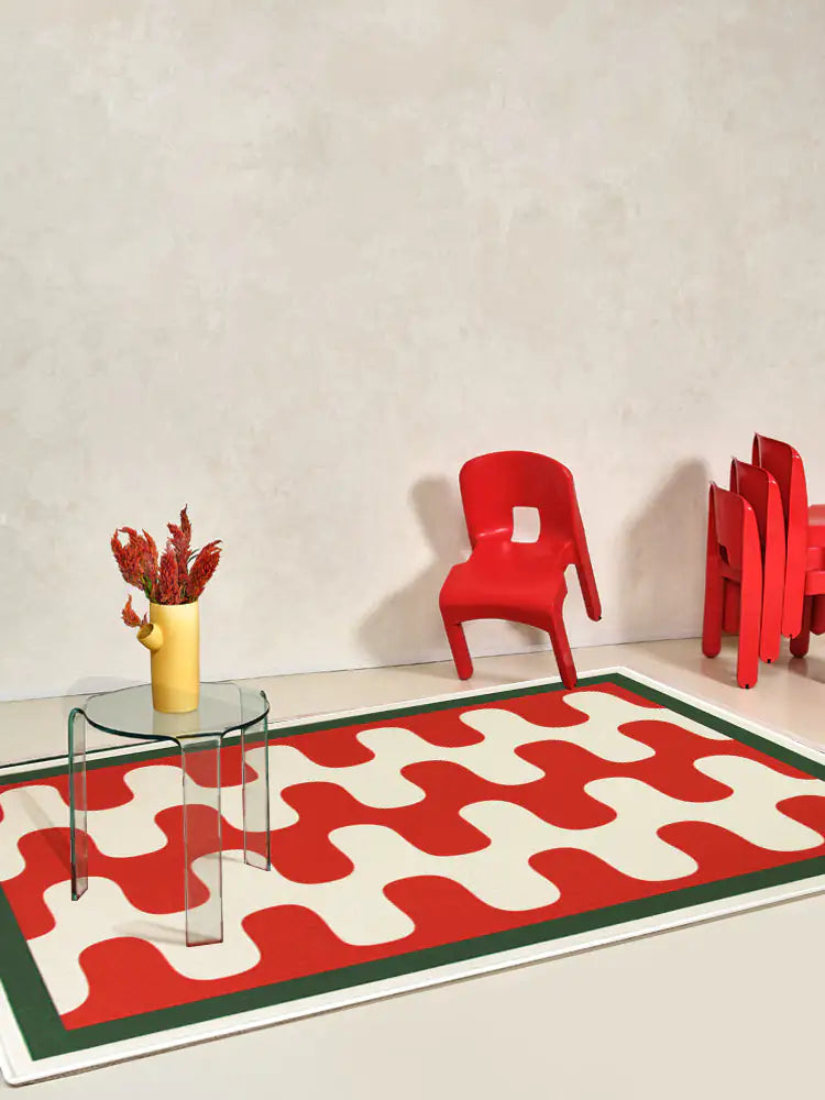 Fluffy Checkerboard Rug for Modern Homes