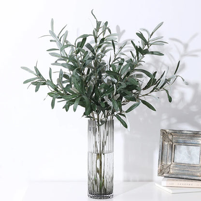 Olive Green Silk Artificial Leaf Branches