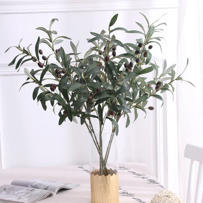 Olive Green Silk Artificial Leaf Branches