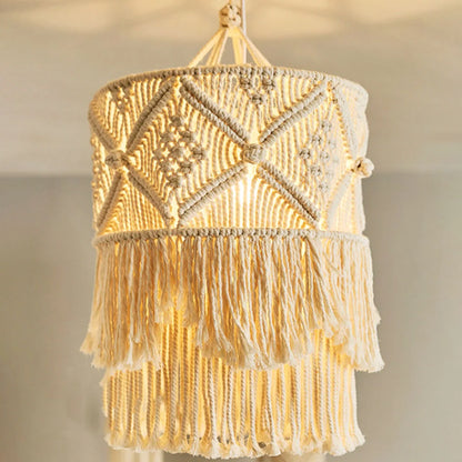 Nordic Macrame Woven Tapestry Lampshade Cover