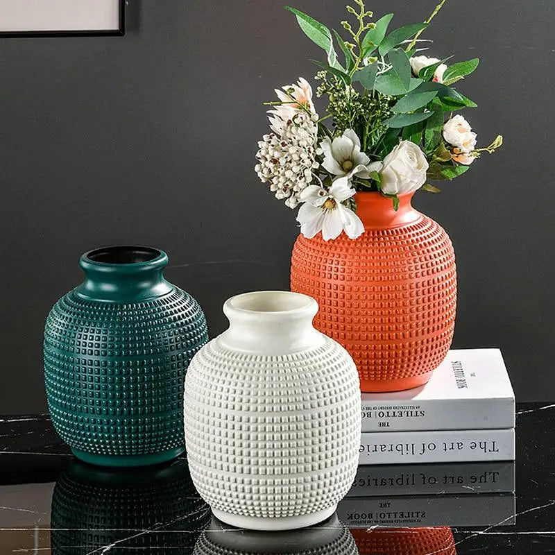 Ceramic Look Flower Vase: Unbreakable Minimalist