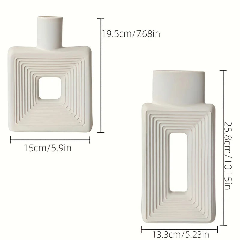 Square Vase Rustic Minimalist Nordic Style