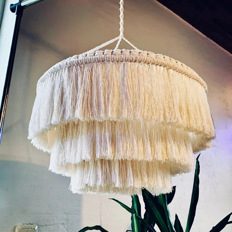 Nordic Macrame Lampshade Ceiling Pendant Light