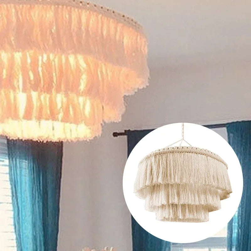 Nordic Macrame Lampshade Ceiling Pendant Light