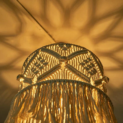 Nordic Macrame Woven Tapestry Lampshade Cover