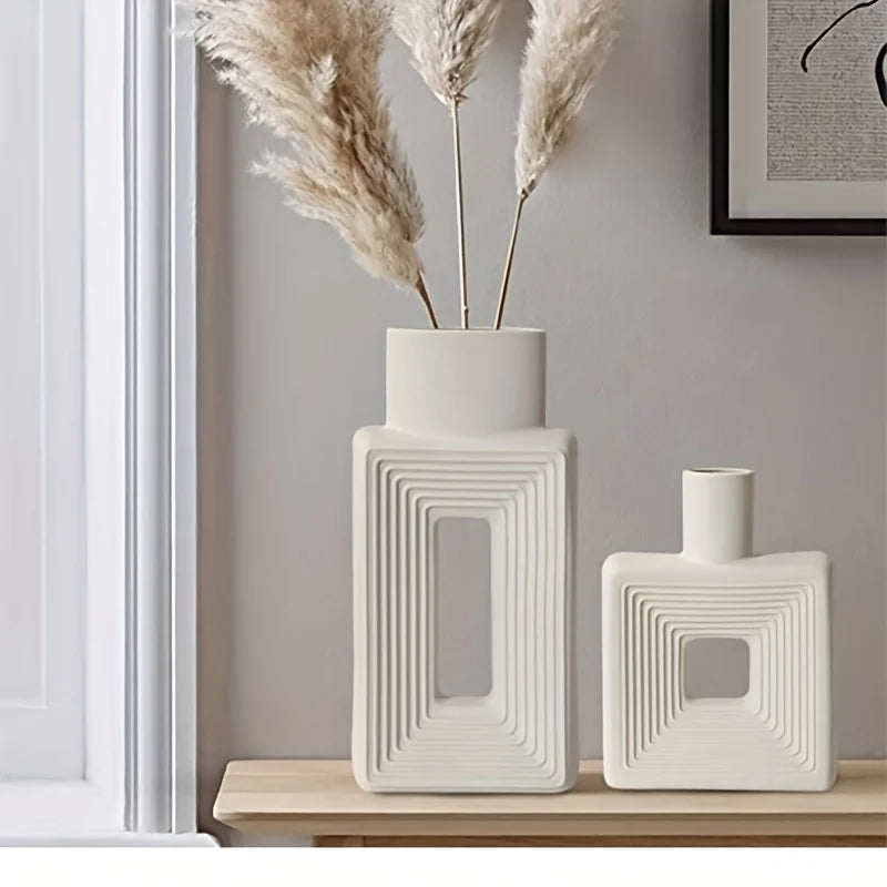 Square Vase Rustic Minimalist Nordic Style
