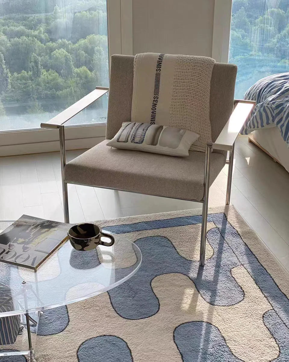 Fluffy Checkerboard Rug for Modern Homes