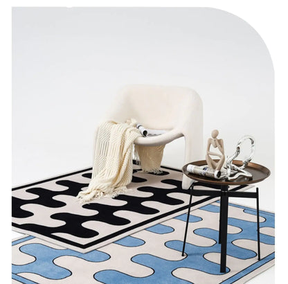 Fluffy Checkerboard Rug for Modern Homes
